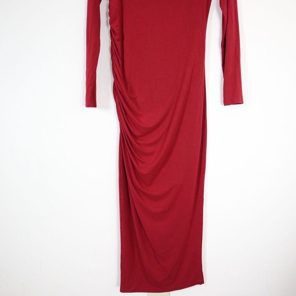 Universal Standard Size 6/8 Simone Ruched Bamboo Jersey Maxi Dress Red - Picture 6 of 12